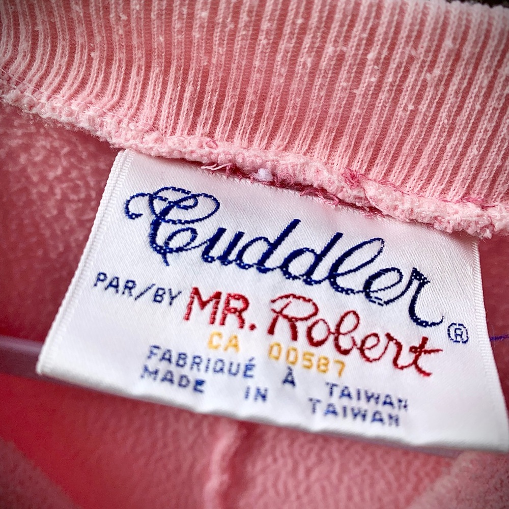 Vintage Cuddler Pink Lounge Onesie Jumpsuit / Combo Cuddler Rose Pyjama S/M - Picture 2 of 11